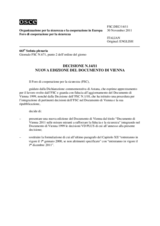 Decisione N.14 del Foro di cooperazione per la sicurezza
