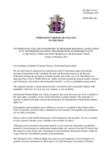 Statement by the Delegation of Iceland, also on behalf of Canada, Norway and Switzerland, on the tolerance and non-discrimination in the Russian Federation