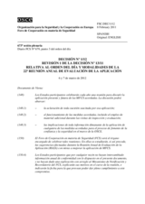 Decisión Nº 1/12 del Foro de Cooperación en materia de Seguridad