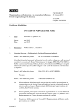 Giornale della 671a Seduta plenaria del Foro di cooperazione per la sicurezza