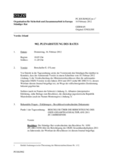 Journal der 902. Plenarsitzung des Ständigen Rates 