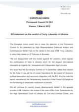Statement by the Danish Presidency of the Council of the EU on the cases of Mr. Y. Lutsenko and Ms. Y. Timoshenko in Ukraine