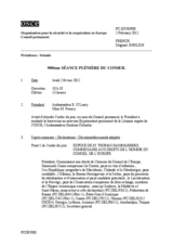 Journal de la 900ème séance plénière du Conseil