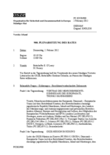 Journal der 900. Plenarsitzung des Ständigen Rates