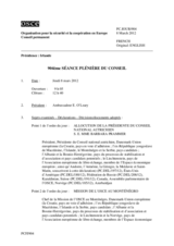 Journal de la 904ème séance plénière du Conseil