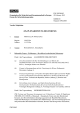 Journal der 676. Plenarsitzung des Forums