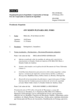 Diario de la 676ª Sesión plenaria del Foro de Cooperación en materia de Seguridad  