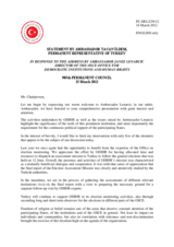 Statement by the Delegation of Turkey in response to the report by the Director of the Office for Democratic Institutions and Human Rights, Ambassador Janez Lenarčič