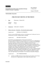 Journal of the 678th Plenary Meeting of the Forum for Security Co-operation