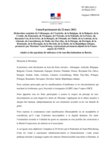 Déclaration conjointe prononcée par Monsieur Yann Hwang, représentant permanent adjoint de la France auprès de l’OSCE relative à des questions de tolérance et de non-discrimination en Russie