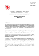 Statement by the Delegation of Turkey in response to the report by the OSCE Representative on Freedom of the Media