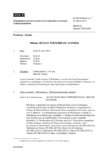 Journal de la 906ème séance plénière du Conseil