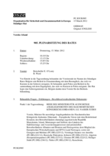 Journal der 905. Plenarsitzung des Ständigen Rates 
