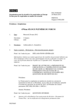 Journal de la 679ème séance plénière du Forum