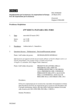 Giornale della 679a Seduta plenaria del Foro di cooperazione per la sicurezza