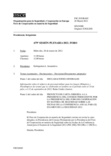 Diario de la 679ª Sesión plenaria del Foro de Cooperación en materia de Seguridad  
