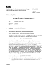 Journal de la 678ème séance plénière du Forum