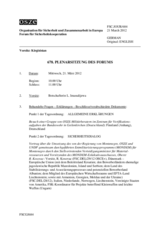 Journal der 678. Plenarsitzung des Forums