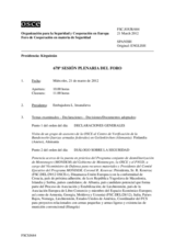 Diario de la 678ª Sesión plenaria del Foro de Cooperación en materia de Seguridad  