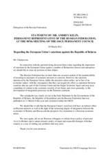Statement by the Delegation of the Russian Federation in response to the statement by the Danish Presidency of the Council of the EU on the human rights and fundamental freedoms in Belarus