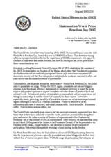 Statement by the Delegation of the United States on the World Press Freedom Day, celebrated on 3 May 2012