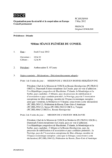 Journal de la 910ème séance plénière du Conseil
