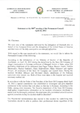 Statement by the Delegation of Azerbaijan in response to the statements by the Danish Presidency of the Council of the EU and by the Delegation of the United States on the safety of journalists in Azerbaijan and Kazakhstan