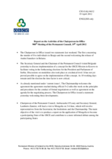 Report on the activities of the Chairperson-in-Office