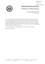 Statement by the Delegation of the United States in response to the report on the activities of the Chairperson-in-Office