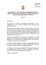 Statement by the Delegation of Serbia in response to the report on the activities of the Chairperson-in-Office regarding the press release issued by the CiO on voting in Kosovo in the second round of the Serbian presidential elections