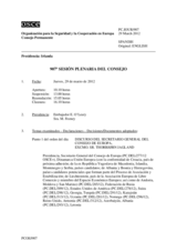 Diario de la 907ª Sesión plenaria del Consejo Permanente 