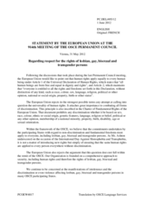 Statement by the Danish Presidency of the Council of the EU on the human rights of lesbian, gay, bisexual and transgender persons