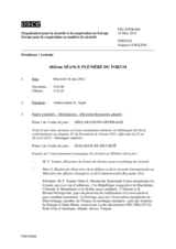 Journal de la 682ème séance plénière du Forum