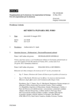 Giornale della 682a Seduta plenaria del Foro di cooperazione per la sicurezza