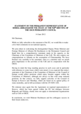 Statement by the Delegation of Serbia in response to the address by the Deputy Prime Minister and Minister of Foreign Affairs of Albania, H.E. Edmond Haxhinasto