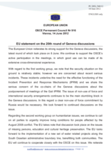 Statement by the Danish Presidency of the Council of the EU on the Twentieth round of the Geneva Discussions, held on 8 June 2012