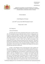 Statement by the Delegation of Georgia on the Twentieth round of the Geneva Discussions, held on 8 June 2012