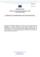 Statement by the Danish Presidency of the Council of the EU on the implementation of the Vienna Document 2011