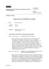 Journal de la 918ème séance plénière du Conseil