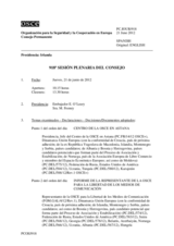 Diario de la 918ª Sesión plenaria del Consejo Permanente 