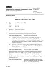 Giornale della 686a Seduta plenaria del Foro di cooperazione per la sicurezza