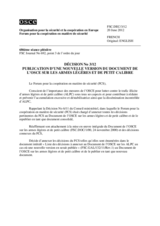 Décision No 3/12 du Forum pour la coopération en matière de sécurité