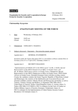 Journal of the 673rd Plenary Meeting of the Forum for Security Co-operation