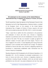 Statement by the Cypriot Presidency of the Council of the EU on the International Day in Support of Victims of Torture, observed on 26 June 2012