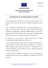 Statement by the Cypriot Presidency of the Council of the EU on the death penalty in the United States of America