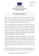 Statement by the Cypriot Presidency of the Council of the EU on the recent developments in Ukraine