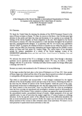 Statement by the Delegation of Slovakia in response to the statement by the Delegation of the United States on the discrimination and violence against Romani persons in the OSCE region