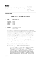 Journal de la 921ère séance plénière du Conseil