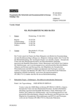 Journal der 921. Plenarsitzung des Ständigen Rates 