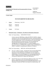 Journal der 919. Plenarsitzung des Ständigen Rates 